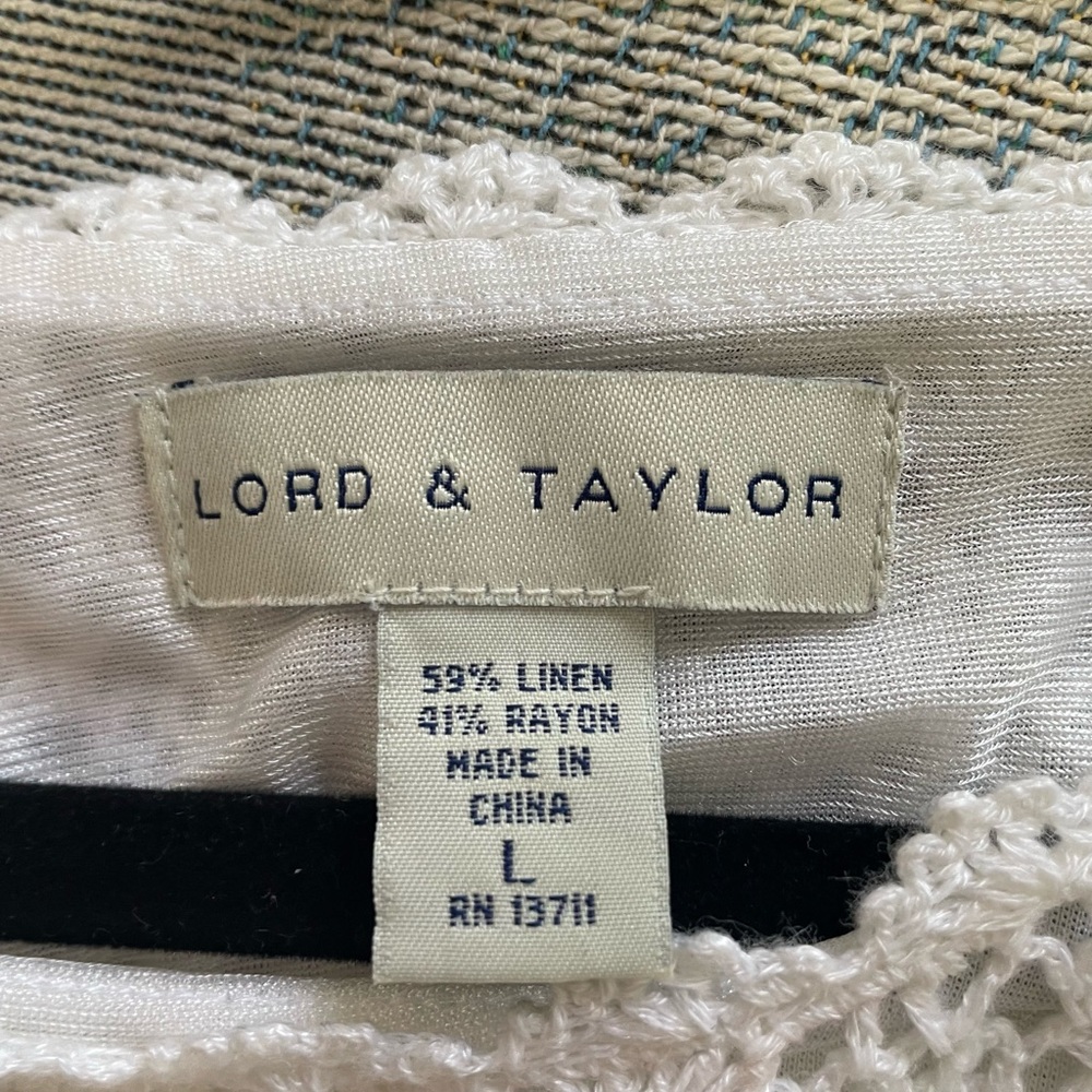 Crochet tank top , white, size L - Picture 3 of 3
